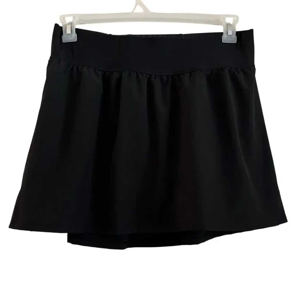 Crane Black Tennis Skort Womens Size L Shorts Pocket Walking Casual Outdoor